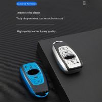 wenminr Leather TPU Car Remote Key Case Cover Protected Shell for Subaru BRZ XV Forester Legacy Outback Key Chain Auto Accessories