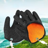 1pc Fishing Gloves Non slip Fish Catching Fisherman Protect Hand Puncture Latex Fishing Hunting Mittens Left Right Hand