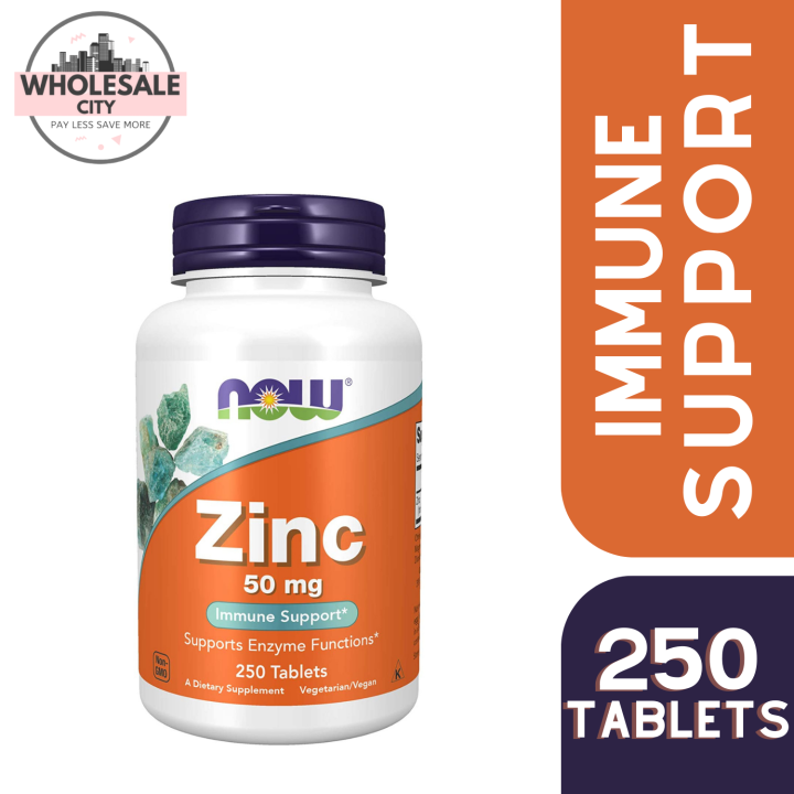 Now Zinc 50mg Immune Support 250 tablets Lazada PH
