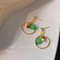 [COD] Small and fresh 925 silver needle plated 14K handmade design freshwater pearl earrings ins factory wholesale