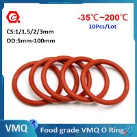 【hot】☏  10Pcs Wire Dia 1/1.5/2/3mm Silicone VMQ O Rubber O-Ring Gaskets Washer OD5   100mm