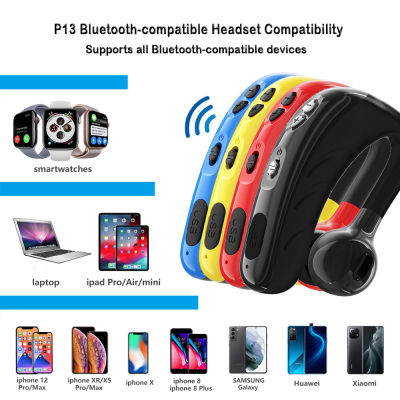 P13 Business Bluetooth Headset Ear Hook Wireless Headphones With Mic Handsfree Drive Call Sports Earphone Earbud Long Standby