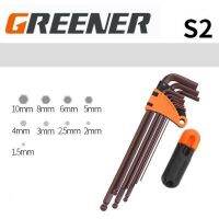 ปะแจหกเหลี่ยม หัวบอล ยาวพิเศษ / Hex. Ball Driver 1.5-10 มิล. GREENER