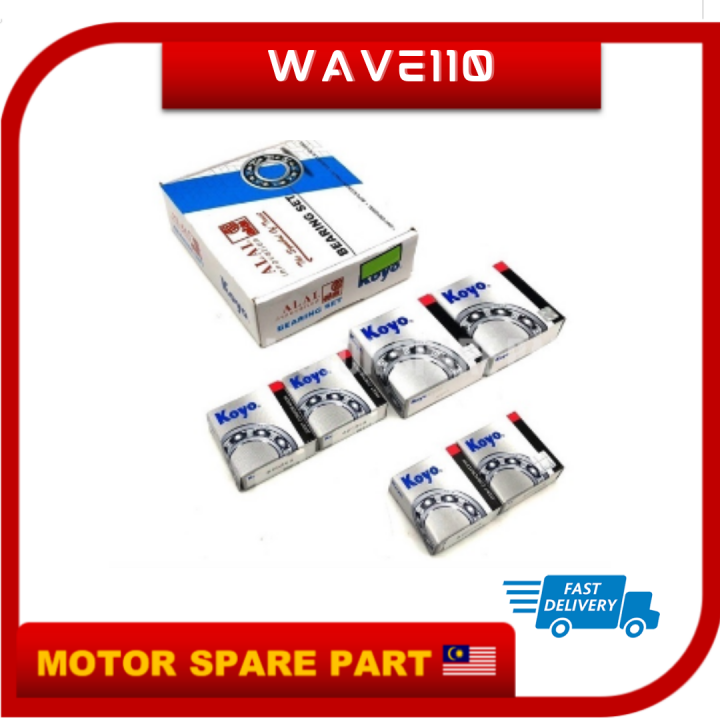 KOYO WAVE110 BEARING SET ENGINE ENGIN BEARINGS SET COMPLETE COMP WAVE
