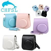 For Fujifilm Polaroid Film Camera Bag with Shoulder Strap for Instax Mini 11 Camera Case PU Leather Soft Silicone Cover Bag