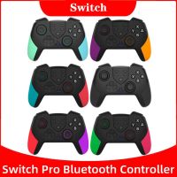 T23 GameRoom Switch Pro จอยเกมส์บลูทูธอุปกรณ์ควบคุมสัญญาณไวร์เลสสำหรับ Nintendo Switch เข้ากันได้กับ Switch OLED/Switch Lite คอนโซลเกมการเขียนโปรแกรมแบบมาโคร One Key Wake Up NS โฮสต์เกม6-ไจโรแกนตรวจจับการเคลื่อนไหวสั่นสะเทือนเทอร์โบที่ถือเกมจอย