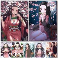 ❡✁ ญี่ปุ่น Anime Manga Demon Slayer Kamado Nezuko ภาพวาดผ้าใบตัวละครโปสเตอร์ภาพ Home Wall Art Decor สำหรับ Living พิมพ์