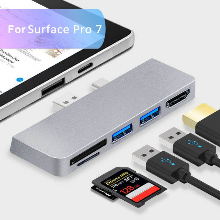 Suitable for surface pro 7 docking station type c to hdmi compatible