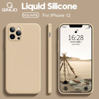 Luxury Original Square Liquid ซิลิโคนสำหรับ iPhone 14 13 12 11 Pro Max 12 Mini X XR XS Max 6S 7 8 Plus ฝาครอบบางนุ่ม-Duueir