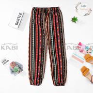 Quần dài nữ KABI quần vải tole mặc nhà mặc ngoài thổ cẩm hoa văn alibaba thumbnail