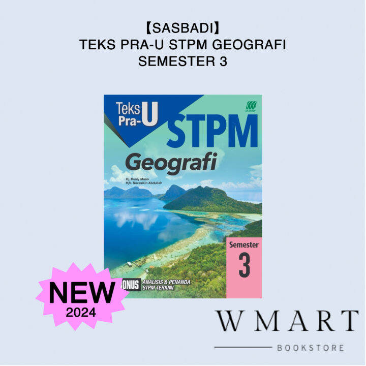 Sasbadibuku Rujukan Teks Pra U Stpm Geografi Semester Edisi Lazada