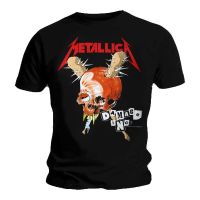 เสื้อยืด Metallica ความเสียหาย Inc คลาสสิกสีดำทัวร์ผู้ชายวงร็อค