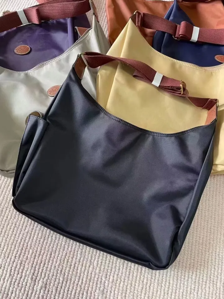 original longchamp le pliage messenger bag hobo bag waterproof nylon  messenger bag shopping bag shoulder bag Casual women bag black color