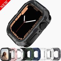 ZZOOI Rugged Cover for Apple Watch Case 44mm 45mm 40mm 41mm 6 SE 5 4 3 iWatch Accessorie TPU Screen Protector Apple watch serie 7 case