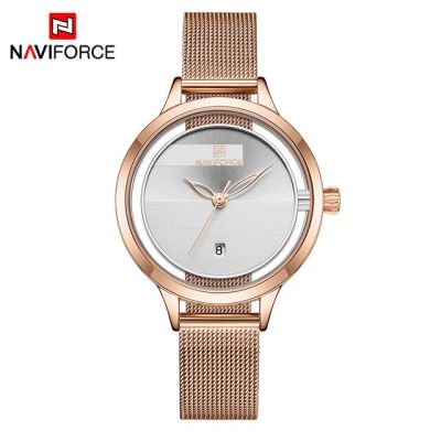 NAVIFORCE Luxury Women Watches Fashion New Design Ladies Quartz Wrist watch Casual Steel strap Waterproof Clock