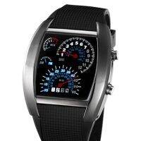 【July hot】 version of aviation fan-shaped instrument electronic watch luminous car super cool mens