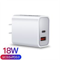 【big-discount】 【Hot item】 【Chat-support】 【Hot demand】 【Online】 36W 2พอร์ต USB PD ที่ชาร์จความเร็วสูงชาร์จเร็ว3.0 Type C อะแดปเตอร์ติดผนังสำหรับ iPhone 12 11 XS XR X 8 7 MacBook iPad Airpods Pro