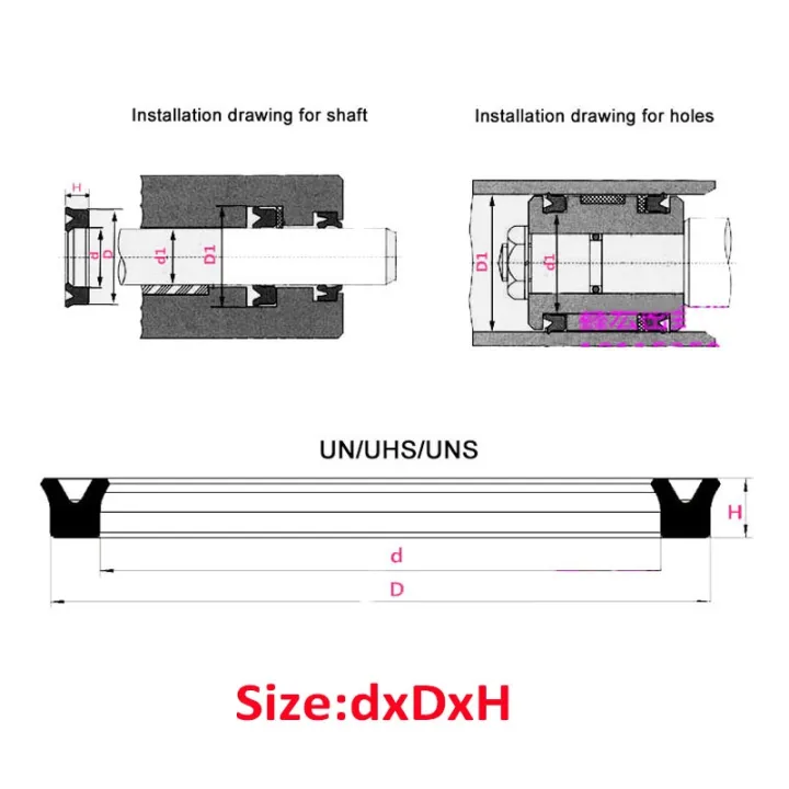 uhs-type-polyurethane-oil-seal-cylinder-hydraulic-sealing-ring-rod-shaft-piston-seal-rubber-rings-wear-resistance-and-impact