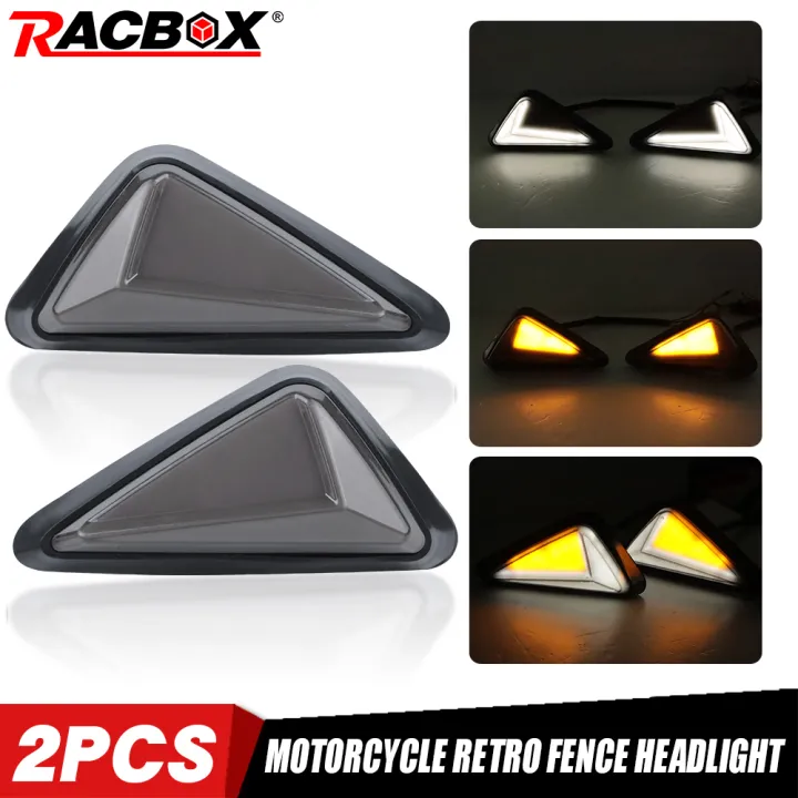 LED Motorcycle Turning Signals Light Triangle Flush Mount Waterproof