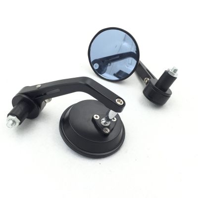 Universal 7/8 Round Bar End Rear Mirrors Motorcycle Motorbike Scooters Rearview Mirror 22mm Side View Mirrors