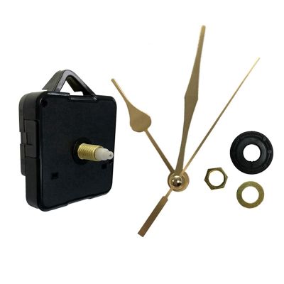 2X Non-Ticking Quartz DIY Wall Clock Movement Mechanism Kit with 6 Gold Silent Clock Repair Parts Replacement