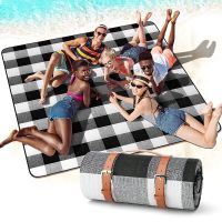 Waterproof Camping Mat Outdoor Beach Blanket Ultralight Picnic Mat Moisture-proof Picnic Cloth Folding Thicken Leather Strap Sleeping Pads