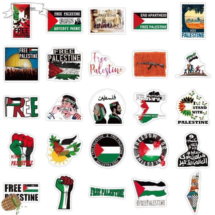 50pcs Pack Decal Gift Palestine Stickers Free Country Palestine Free 