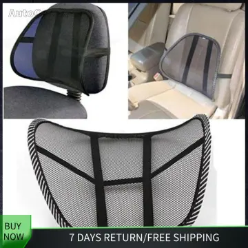 Mesh Plush Lumbar Support Car Seat Cushion For Driver Memory Foam Auto Seat  Back Pain Cushion