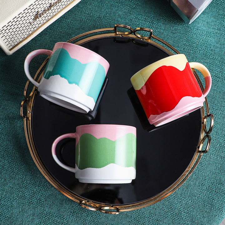cuife-ins-nordic-cute-painted-ceramic-tea-mug-cup-milk-coffe-vintge-cup-heat-insulation-water-reusable-cup-with-handle