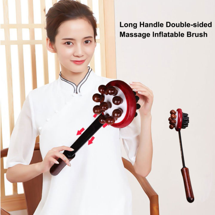 Wooden Massage Hammer Back Head Knock Massager Stick Back Relax Multifunctional Cervical