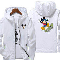 Mouse Print Waterproof Sports Clothing Zipper Jacket Outwear Sun Protection Coat Breathable Spring Autumn Leisure