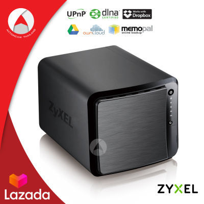 ZYXEL NAS540 4-Bay Personal Cloud Storage (Max 48TB) อุปกรณ์จัดเก็บข้อมูล NAS รองรับคลาวด์ รองรับ HDD Sata I-III สูงสุด 4 ลูก รวมความจุสูงสุด 48TB Hot swap อ่านข้อมูล 130MB/s หน่วยความจำ DDR3 1GB