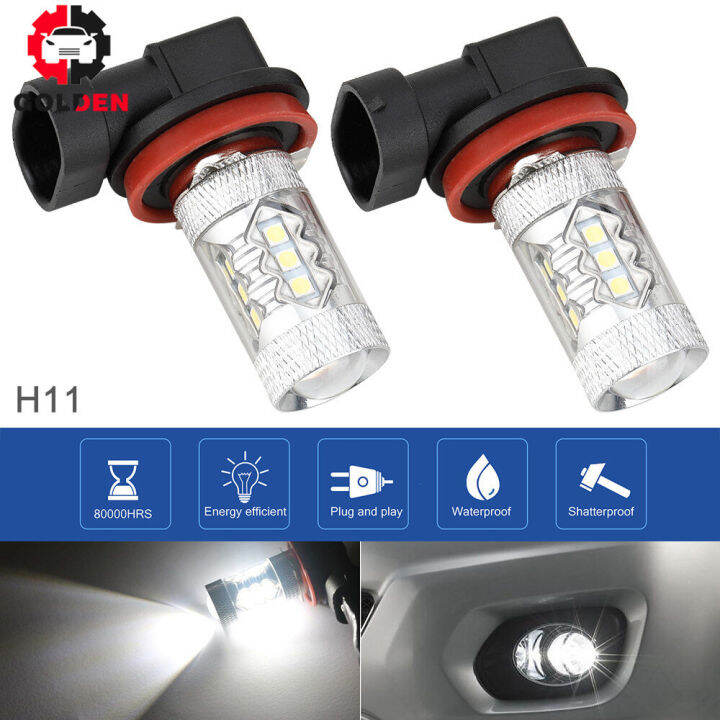 Lampu Sorot Led Mobil Bohlam Cahaya Kabut Berkendara Auto Drl Buah H V W K