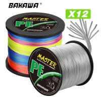 BAKAWA 12 Strands Fishing Line 300/100M/500M/1000M Braided PE Strong Wire Multifilament Durable Sea Saltwater Japa Tool