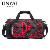 TINYAT กีฬายิมกระเป๋าออกกำลังกายกระเป๋า Duffel พร้อมช่องใส่รองเท้าเปียกสำหรับผู้ชายและผู้หญิงทนทานกันน้ำ