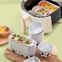 10Pcs Tin Paper Box Barbecue Aluminum Foil Lunch Box Disposable Lunch Box Rectangular Packing Box Baked Rice Grilled Fish Plate