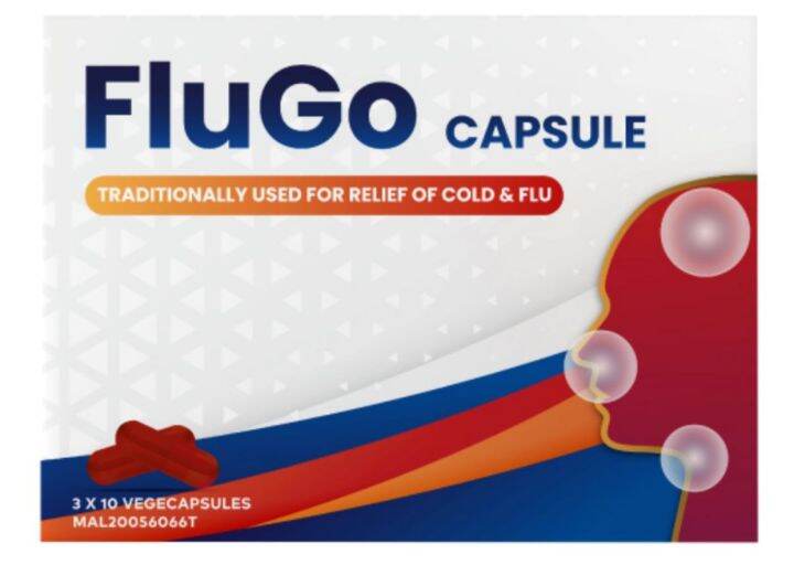 FluGo Capsules (Traditionally used for relief of Cold & Flu) Lazada