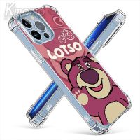 For iPhone 14 Plus 13 Pro Max 12 Mini Transparent Lucky Bear Shockproof TPU Back Clear Cover jelly Case Cases