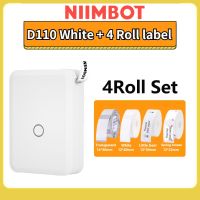 ห้ามพลาด! (4ม้วนฉลากสี) Niimbot D110เครื่องพิมพ์ฉลากเครื่องพิมพ์ความร้อนบลูทูธฉลากสีชุด(คลังสินค้าพร้อม)เครื่องทำฉลาก สุดฮอต! เครื่องปริ้นไร้หมึก