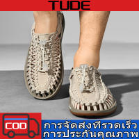 TUDE 2023 รองเท้าแตะสำหรับผู้ชายกีฬากลางแจ้งรองเท้าป้องกันเท้าเดินป่ากีฬารองเท้าแตะรองเท้าลุยหนังรองเท้าชายหาด