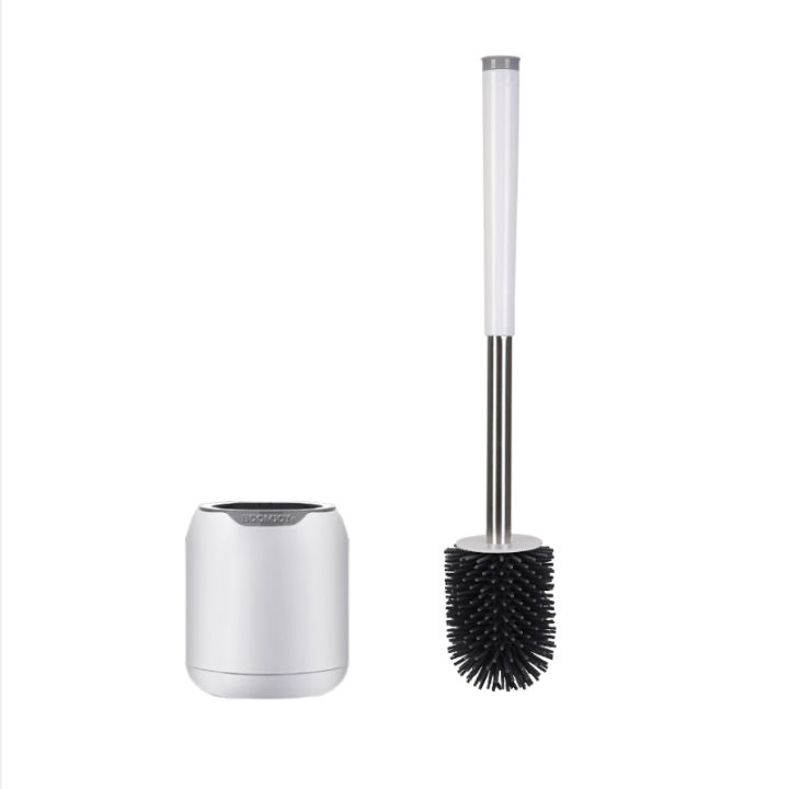 Cleanhome Wall Hanging TPR Toilet Brush with a Tweezer Rubber Head Holder for Household Floor Bathroom Commode Cleaning