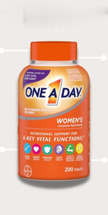 One A Day Women's Complete Multivitamin Tablets , 200 Tablets | Lazada ...