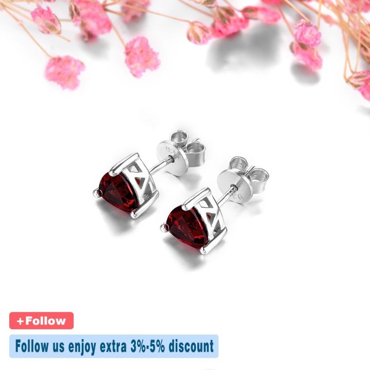 natural-garnet-solid-sterling-silver-stud-earrings-1-8-carats-genuine-gemstone-classic-simple-design-top-quality-jewelrys