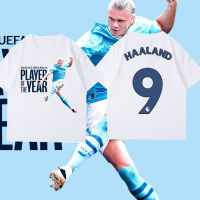 เสื้อยืดคอตตอนฤดูร้อน เสื้อยืดคอตตอนฤดูร้อน Summer Haaland คว้ารางวัล FIFA Best Player Summer Cal T-Shirt S-5XLS-5XL