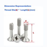 304 Sekrup Pengunci Phillips Kepala Countersunk Baja Tahan Karat/Sekrup Pengunci Kepala Datar/Sekrup Setengah Gigi M3M4M5M6