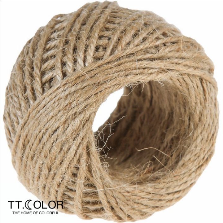 Natural Jute Rope-Strong Natural Garden Rope Coiled Brown Rope, Used For  Handicraft Production, Cooking And Kitchen Preparation