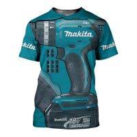 เครื่องมือเข้ารูปพอดี Makita สำหรับผู้ชายเสื้อยืดพิมพ์ภาพ Tools-3d คอกลมแขนสั้นลำลองยูนิเซ็กส์6xl ฤดูร้อน2022ใหม่