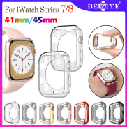 Vỏ bảo vệ đồng hồ đeo tay cho Apple Watch 7 41mm 45mm silicon bảo vệ chống