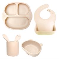 6Pcs Silicone Baby Feeding Set, Toddler Utensils, Baby Bowls with Suction Toddler Bowls Set Dishwasher Safe