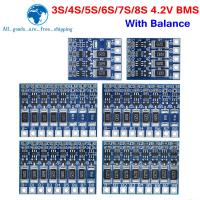 3S 4S 5S 6S 7S 8S 21V 4.2v Li-ion Balancer Board 18650 Li-ion balncing full charge battery คณะกรรมการป้องกันฟังก์ชั่นสมดุล